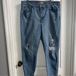 Levi’s Wedgie Skinny Classic Blue Distressed Women's Jeans